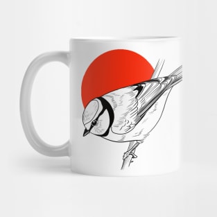 Blue tit little bird illustration Mug